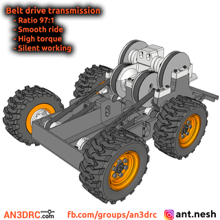 tekerlekli şasi kayma yönlendirmek yükleyici an3drc oyun tekerlek Bobcat jcb Hitachi Brüder rc 3d Yazdır ölçek model inşaat araç 3d print model - Mito3D