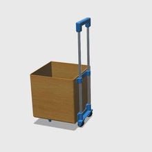 wheelie tote box kit tool holders boxes wheels wheel useful trolley tools storage household hobby conversion case cart 3d print model - Mito3D