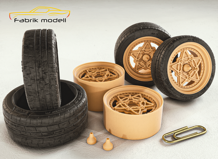 Räder Limette Fehler 6335 17 Felgen Luft abgekühlt heiß Volkswagen vw Reifen pzero Fabrik Modell 3d print model - Mito3D