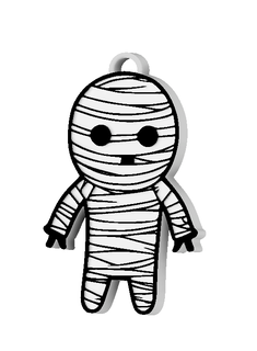 whimsical mummy keychain halloween spooky cute accessory wildlife ender decor figurines gift idea toy adorable sculpture animal art decoration pocket-sized joy unique 3d print model - Mito3D