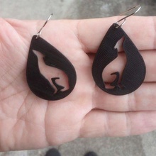 whippet earrings 3d print model - Mito3D