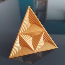 oklava tetrahedron bir masa dekorasyonu sanat whirly dekorasyon 3d print model - Mito3D