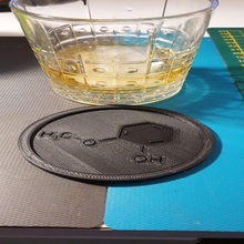 whiskey molecule coaster drinks drink household 3d print model - Mito3D