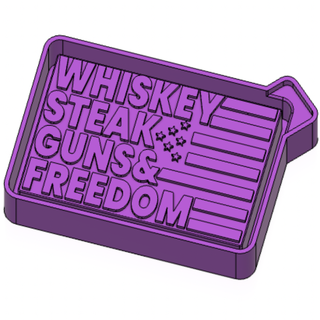whisky bistecca pistole libertà fresca muffa silicone scatola casa 3d modello modanatura macchina alloggi vuoto stl Come rendere fabbricazione vassoio 3d print model - Mito3D