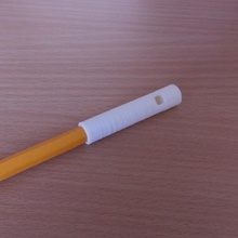 whistle ruler screw-pencase home backtoschool fife flute inch pencil topper roman office 3d print model - Mito3D