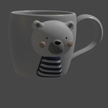 white bear design 3d print model - Mito3D