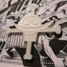 white beard piece one anime key rings 3d print model - Mito3D