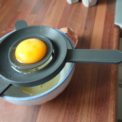 white egg yolk separator yellow 3D print model - Mito3D