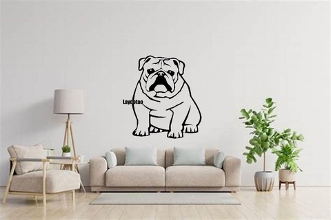Weiß Englisch Bulldogge Hund Deko 3d print model - Mito3D
