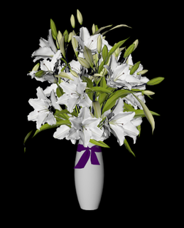 white flower vase 3d print model - Mito3D