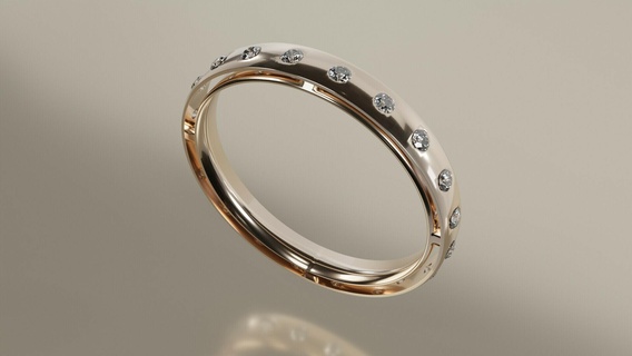 white gold ring 3d print model - Mito3D