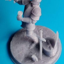 white hat paladin oath throwing miniature 3d print model - Mito3D
