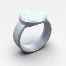 white lantern jewelry cosplay ring green 3d print model - Mito3D