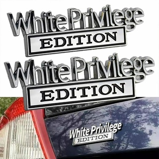 beyaz ayrıcalık baskı amblem çeşitli otomotiv rozet araba şaka 3d print model - Mito3D