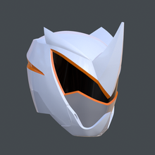 white ranger helmet jungle fury cosplay 3d printing file 3d print model - Mito3D