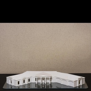 white residential house art toy 3d print model - Mito3D