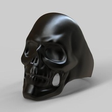 il rinoceronte bianco gioielli anello cranio mesh base luifer art l'osso design 3d print model - Mito3D