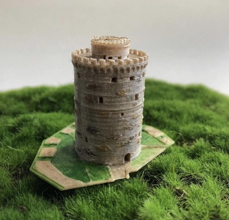 branco torre Salónica Grécia jogos medieval europeu miniatura Europa marco Tour mini mundo Salonika olá 3d print model - Mito3D