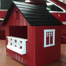 alvéola-branca motacilla alba bird house a casa de passarinho exterior do jardim 3d print model - Mito3D