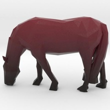 white widow low grazing horse art poly 3d print model - Mito3D