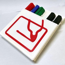 quadro branco marcador caso bainha Sharpie caneta caixa escola trabalhos borda 3d print model - Mito3D