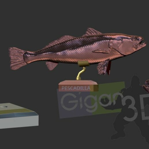 merlano pesce lisa tenda pesca squalo 3D print model - Mito3D