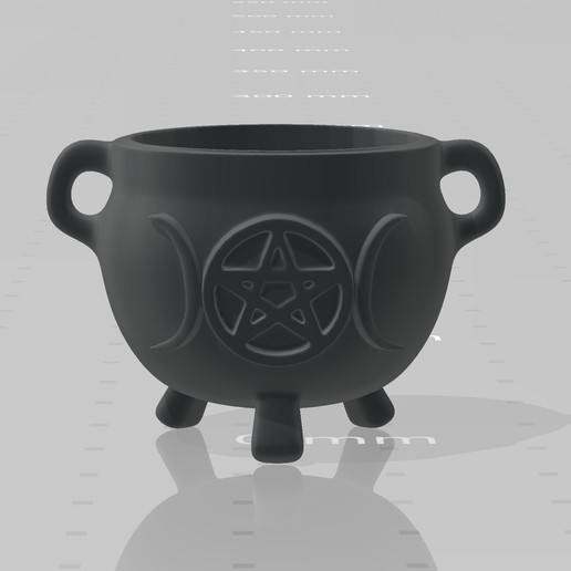 wicca Kerze Kessel verschiedene Kerzen caldero pentakel 3D print model - Mito3D