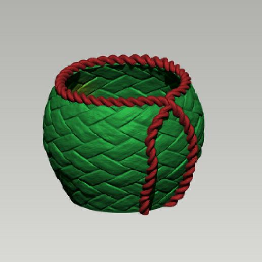 hasır sepet örgü_sepet sele Kova vazo 3D print model - Mito3D