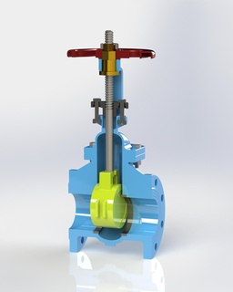 Wicon portón válvula bordeado bóveda tubo plomería Ingenieria 3d print model - Mito3D