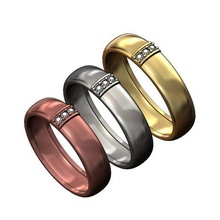 Largo diamante anel Tamanho 6 7 8 3d impressão modelo joalheria imprimível ouro prata jóias luxo moda banda 3d print model - Mito3D