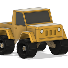 wide jeep toy assembly vehicle 3d print model - Mito3D