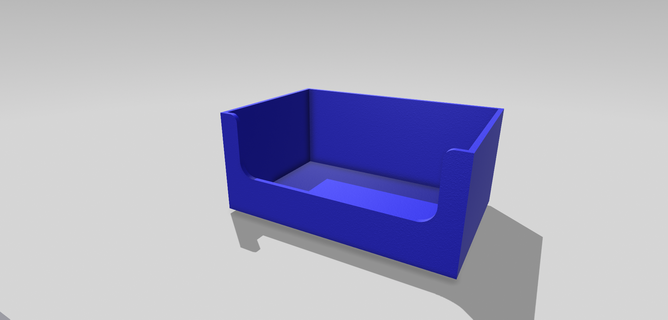 geniş istiflenebilir tepsi Kutu yığın depolama konteyner 3d print model - Mito3D