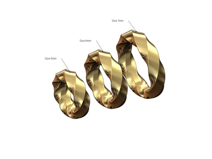 Largo torcido conta pulseira charme 3d impressão modelo trançado corda fio pingente joalheria imprimível ouro prata moda descobertas lapidado geométrico tubo 3d print model - Mito3D