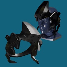 Witwe Hersteller Noire Helm Mode Cosplay Overwatch tragbar Kostüm 3d print model - Mito3D