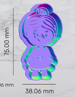 wife claus cookie cutter marker christmas cookies mermaid michi kitty ice cream 3d print model - Mito3D