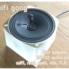 wifi doorbell gong audio player 3w speaker box rest interface esp32 microcontroller 3watt electronics 3d print model - Mito3D