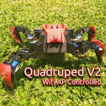wifi quadruped v2 crawling robot gadget robotics nodemcu node mcu leg esp8266 esp6288 crawler arduino 3d print model - Mito3D