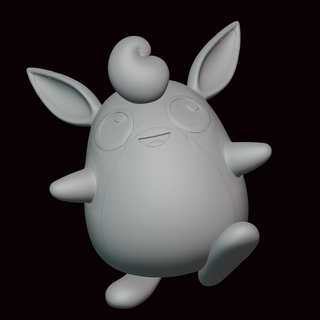 wigglytuff Pokemon figura statua video gioco videogiochi miniatura scultura fan art figurina kanto go 3d print model - Mito3D