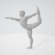wii fit trainer mâle smash bros professeur de yoga maître jeu l'homme hommes corps sport super ultra petites amiibo le trophée nintendo gamer 3d print model - Mito3D