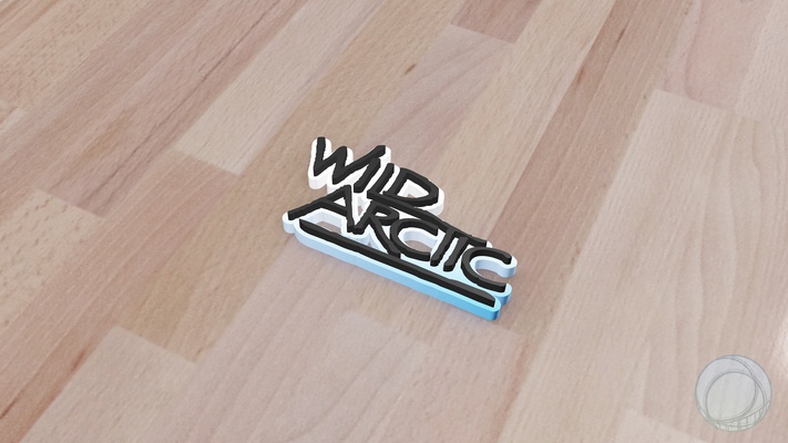 sauvage arctique logo thème parcs amusement monte montagnes russes rouleau coaster mer monde orlando signe aimant signalétique 3d print model - Mito3D