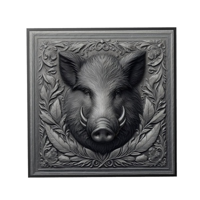 selvagem javali animal alívio arte animais yeggi mito3d fracasso google pingentes medalhão relief wall art parede 3d print model - Mito3D