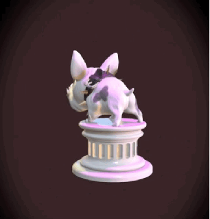 vahşi bulldog Sanat Fransızca köpek hayvan Evcil Hayvan tatlı 3d print model - Mito3D
