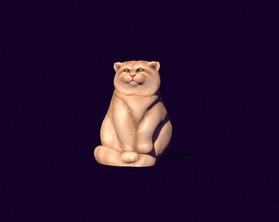 wild cat manul toy kitty kitten pet meow paws tail animals miniatures sculpture feline land-mammal 3d print model - Mito3D