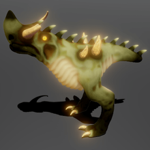 wild creature game beast textures textured eyes spiked dinosaur dino uv uvw 3d print model - Mito3D