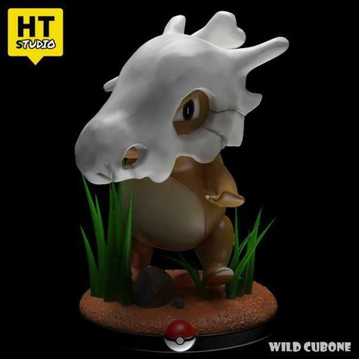sauvage cubone Pokémon Marowak pokémons 3D print model - Mito3D