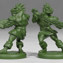 wild dragonborn game dd dnd dungeons dragons figure miniature miniatures tabletop wargaming toy accessories 3d print model - Mito3D