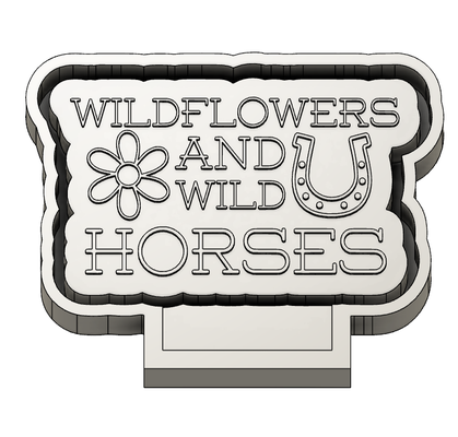 wild flowers horses freshie mold matching vent clips stl home silicone housing wildflowers horseshoe 3d print model - Mito3D