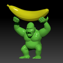 wild kong banana art toy animal king 3d print model - Mito3D