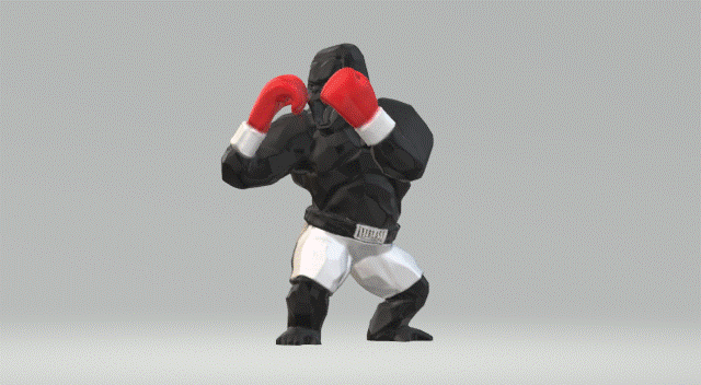 wild kong boxen poly meme gießen ender 3 tier gorille gorilla versengen eindruck orlinski kunst ungewöhnlich figur boxe 3D print model - Mito3D