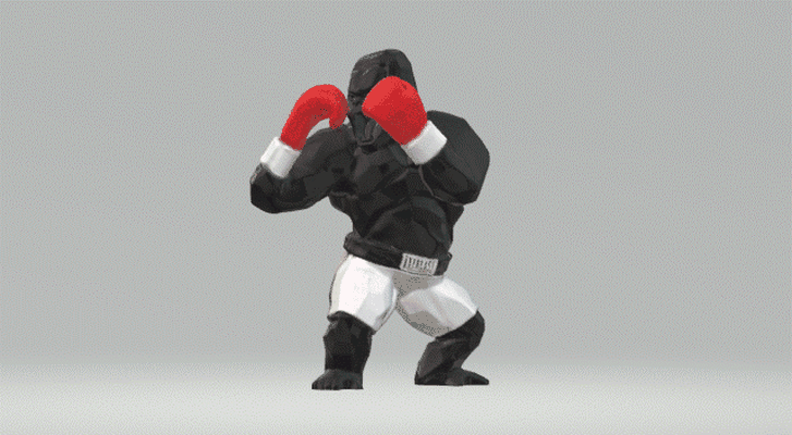wild kong boxen poly meme gießen ender 3 tier gorille gorilla versengen eindruck orlinski kunst ungewöhnlich figur boxe 3d print model - Mito3D